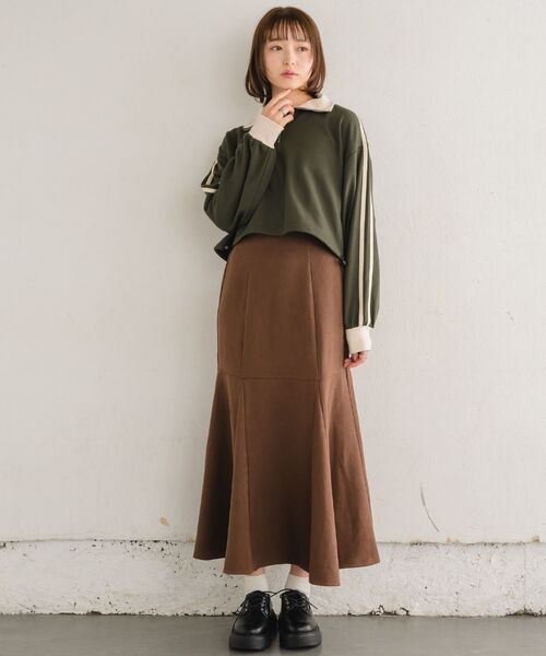 RETRO GIRL(レトロガール)の「起毛HWマーメイドSK(スカート・レディース・ナチュラル/ブラック/ブラウン・LARGE/MEDIUM)」の10枚目の写真