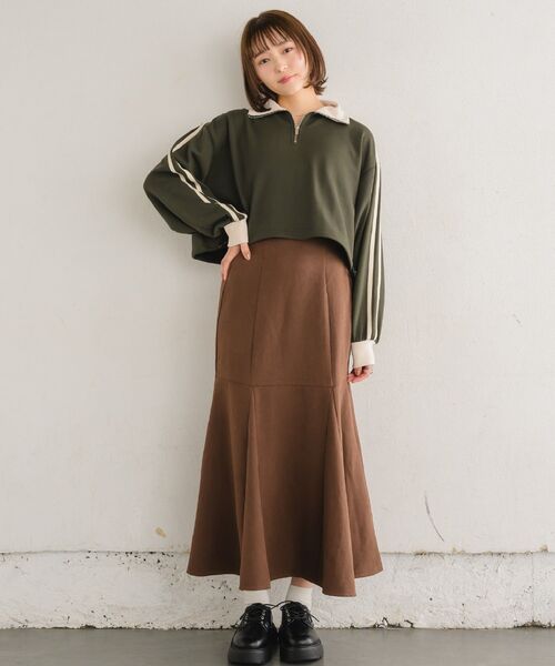 RETRO GIRL(レトロガール)の「起毛HWマーメイドSK(スカート・レディース・ナチュラル/ブラック/ブラウン・LARGE/MEDIUM)」の11枚目の写真