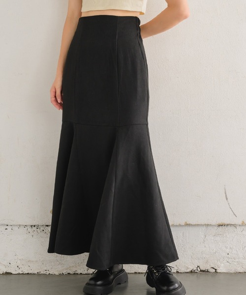RETRO GIRL(レトロガール)の「起毛HWマーメイドSK(スカート・レディース・ナチュラル/ブラック/ブラウン・LARGE/MEDIUM)」の2枚目の写真