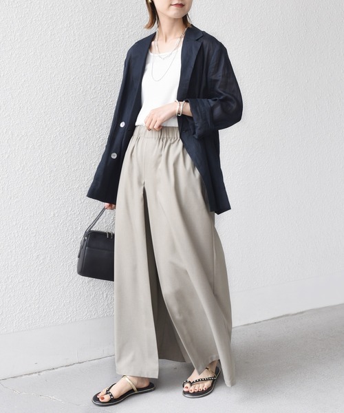 SHIPS.me（シップスミー）の「【ZOZO限定】SHIPS.me:ストレッチ タック キュロット パンツ（その他パンツ・レディース・ライトブルー/グレー/ネイビー/ベージュ/オフホワイト・S/L/XL/XXL/M/XS）」の15枚目の写真