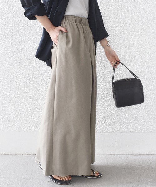 SHIPS グレー キュロット 36サイズ 前タック SHIPS グレー キュロット 36サイズ 前タック