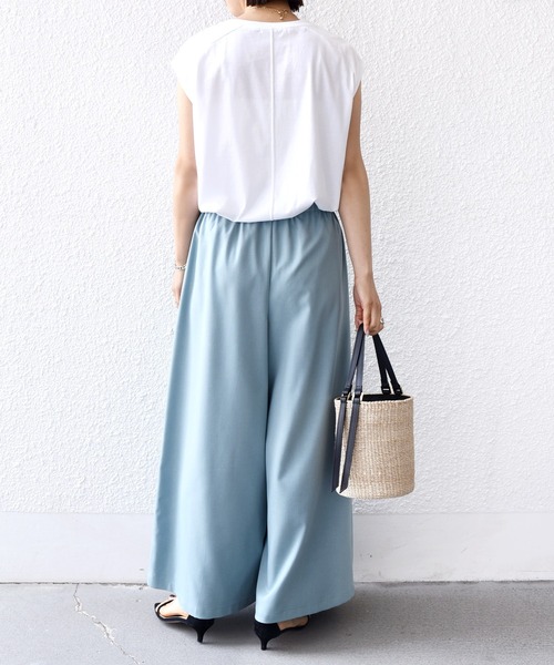 ZOZO限定】SHIPS.me:ストレッチ タック キュロット パンツ