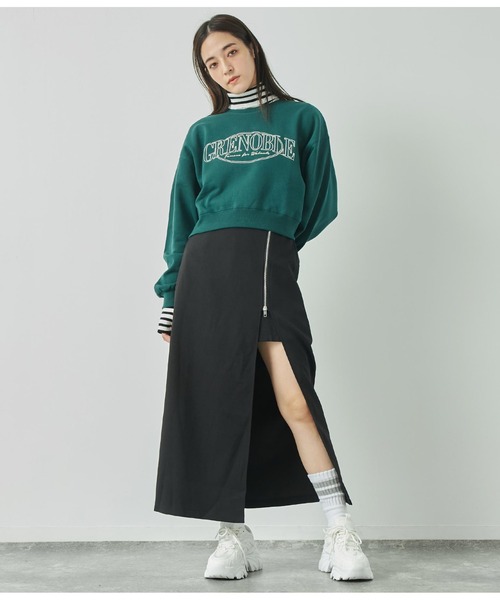 ANAP（アナップ）の「フロントスリット　ロングスカート　インパンツ付（スカート・レディース・ブラック/ダークグレー/アイボリー・FREE）」の19枚目の写真