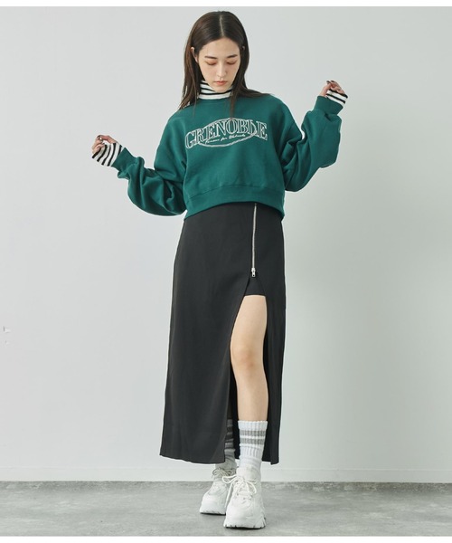 ANAP（アナップ）の「フロントスリット　ロングスカート　インパンツ付（スカート・レディース・ブラック/ダークグレー/アイボリー・FREE）」の22枚目の写真