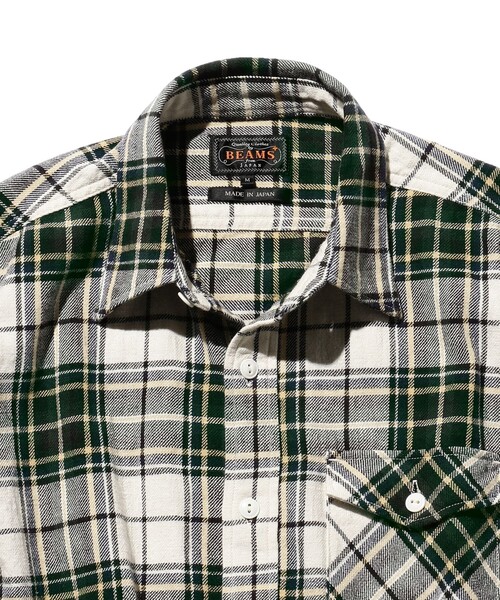 BEAMS PLUS（ビームスプラス）の「BEAMS PLUS / タータンチェック ガイド シャツ（シャツ/ブラウス・メンズ・ネイビー/オフホワイト・M/L/XL/S）」の7枚目の写真
