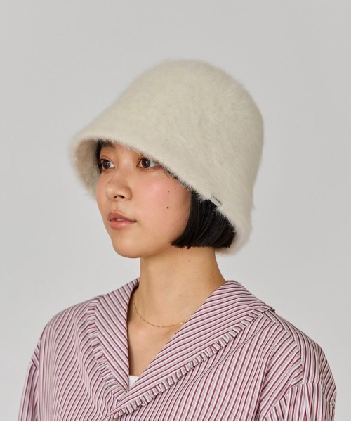 OVERRIDE（オーバーライド）の「OVERRIDE  ANG SHAGGY CLOCHE HAT / オーバーライド（ハット・レディース・ブラック/ライトブルー/ホワイト・M/57.5cm）」の5枚目の写真