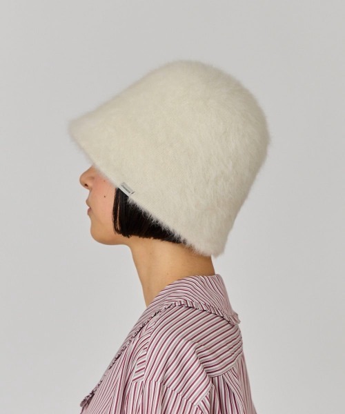 OVERRIDE（オーバーライド）の「OVERRIDE  ANG SHAGGY CLOCHE HAT / オーバーライド（ハット・レディース・ブラック/ライトブルー/ホワイト・M/57.5cm）」の6枚目の写真