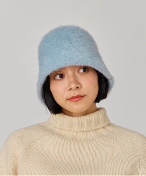 OVERRIDE（オーバーライド）の「OVERRIDE  ANG SHAGGY CLOCHE HAT / オーバーライド（ハット・レディース・ブラック/ライトブルー/ホワイト・M/57.5cm）」の13枚目の写真