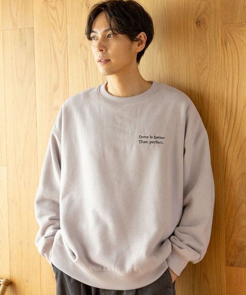 LAKOLE（ラコレ）の「スエードボア刺繍プルオーバー / 973700（スウェット・メンズ・グリーン/チャコール/パープル/アイボリー・MEDIUM/X-LARGE/SMALL/LARGE）」の3枚目の写真