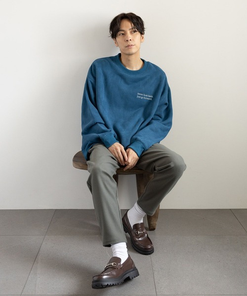 LAKOLE（ラコレ）の「スエードボア刺繍プルオーバー / 973700（スウェット・メンズ・グリーン/チャコール/パープル/アイボリー・MEDIUM/X-LARGE/SMALL/LARGE）」の8枚目の写真