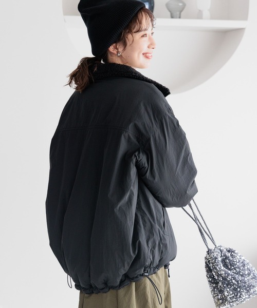 LEPSIM（レプシィム）の「リバーシブルボアナイロンBIGジャケット　989940（その他アウター・レディース・チャコールグレー/アイボリー/ブラック・FREE）」の20枚目の写真