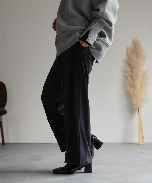 ap retro(アプレトロ)の「異素材切替イージーパンツ/トラックパンツ(その他パンツ・レディース・ダークブラウン/グレイッシュベージュ/カーキ/チャコールグレー・FREE)」の22枚目の写真