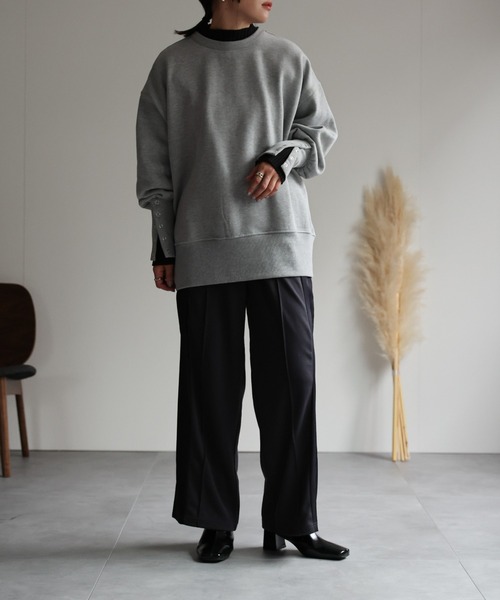 ap retro(アプレトロ)の「異素材切替イージーパンツ/トラックパンツ(その他パンツ・レディース・ダークブラウン/グレイッシュベージュ/カーキ/チャコールグレー・FREE)」の13枚目の写真