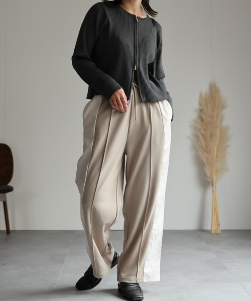 【こももページ】ALPHA &JOURNAL STANDRDパンツ 動画掲載】撥水グログランワイドパンツ(パンツ) | Alphabet's