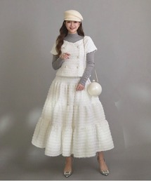 【LADYM】Classic Tweed Gilet Jacket