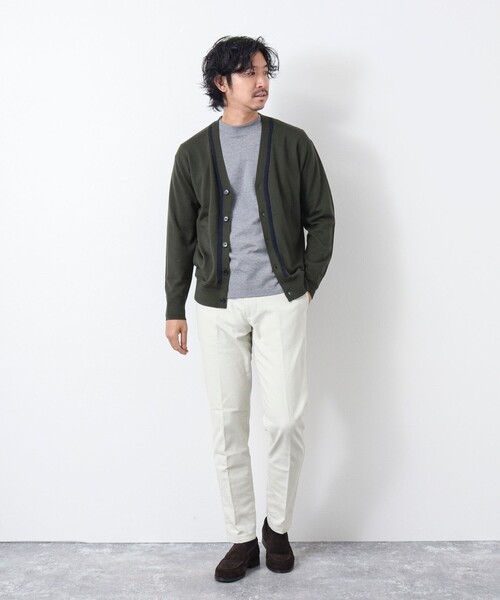 NOLLEY'S goodman（ノーリーズグッドマン）の「《ビジカジ対応》アンチピリング Vネックニットカーディガン（カーディガン/ボレロ・メンズ・ダークネイビー/グレー/ダークグリーン・L/S/M）」の15枚目の写真
