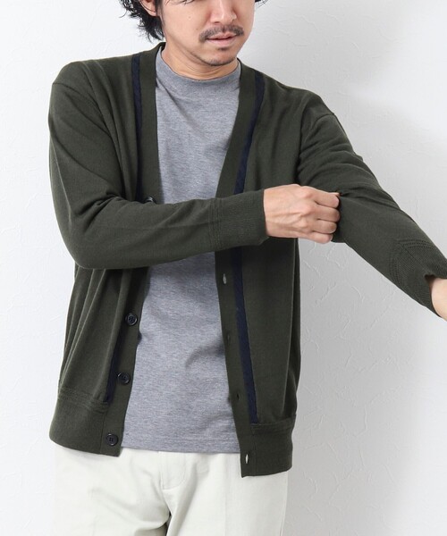 NOLLEY'S goodman（ノーリーズグッドマン）の「《ビジカジ対応》アンチピリング Vネックニットカーディガン（カーディガン/ボレロ・メンズ・ダークネイビー/グレー/ダークグリーン・L/S/M）」の16枚目の写真
