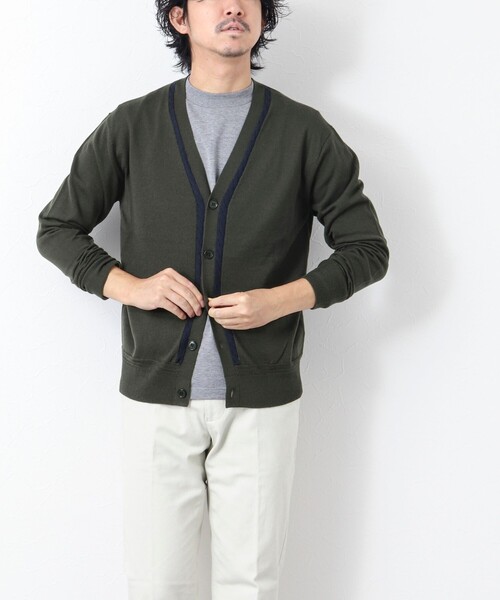 NOLLEY'S goodman（ノーリーズグッドマン）の「《ビジカジ対応》アンチピリング Vネックニットカーディガン（カーディガン/ボレロ・メンズ・ダークネイビー/グレー/ダークグリーン・L/S/M）」の17枚目の写真
