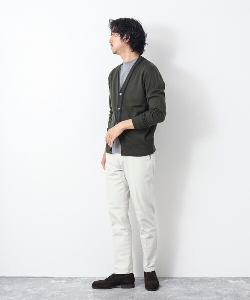 NOLLEY'S goodman（ノーリーズグッドマン）の「《ビジカジ対応》アンチピリング Vネックニットカーディガン（カーディガン/ボレロ・メンズ・ダークネイビー/グレー/ダークグリーン・L/S/M）」の18枚目の写真