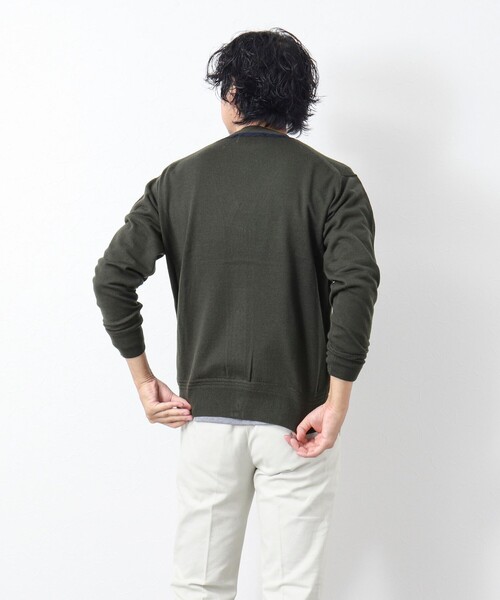 NOLLEY'S goodman（ノーリーズグッドマン）の「《ビジカジ対応》アンチピリング Vネックニットカーディガン（カーディガン/ボレロ・メンズ・ダークネイビー/グレー/ダークグリーン・L/S/M）」の19枚目の写真