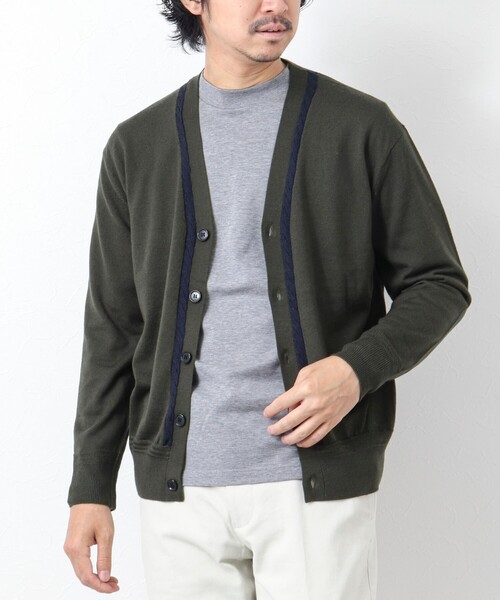 NOLLEY'S goodman（ノーリーズグッドマン）の「《ビジカジ対応》アンチピリング Vネックニットカーディガン（カーディガン/ボレロ・メンズ・ダークネイビー/グレー/ダークグリーン・L/S/M）」の22枚目の写真