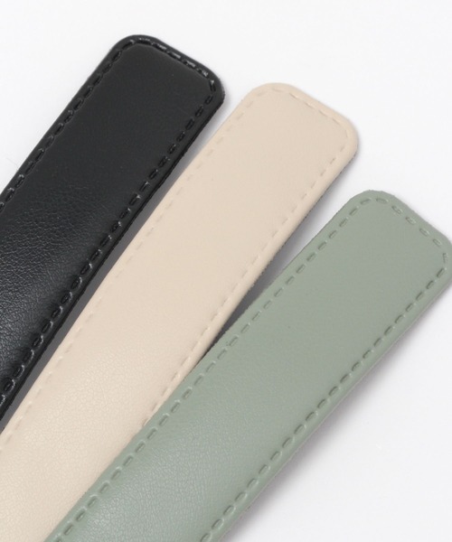 LAKOLE（ラコレ）の「レザーテイストヘアピン / 990605（ヘアピン・レディース・オリーブ/アイボリー/ブラック・FREE）」の5枚目の写真