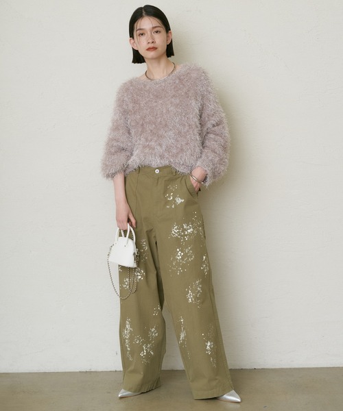 【lounge dress】 ラウンジドレス　ペイントパンツ　M lounge dress ラウンジドレス ペイントパンツ - メルカリ