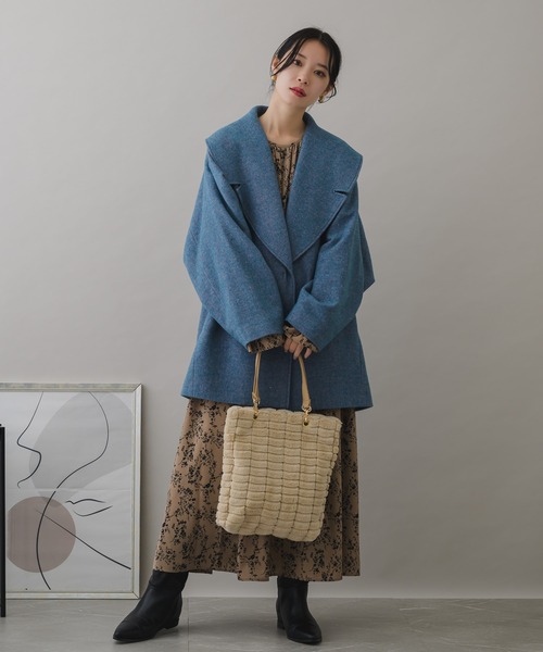 KATHARINE ROSS（キャサリンロス）の「【KATHARINE ROSS】WEB限定 A4サイズ収納可　ふわふわエコファー×PUレザートート（トートバッグ・レディース・ベージュ/グレー/カーキ/グレイッシュベージュ・MEDIUM）」の11枚目の写真