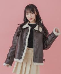 shrita（シュリータ）の「【shrita】【りのんセレクト】フェイクレザームートンコート（ムートンコート・キッズ）」