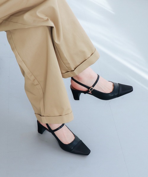 EVOL(イーボル)の「【EVOL】5.5cmヒールバックバンドパンプス IW5351(パンプス・レディース・アイボリー/ブラック/ベージュ・23.5cm/23.0cm/22.5cm/22.0cm/24.5cm/24.0cm)」の3枚目の写真