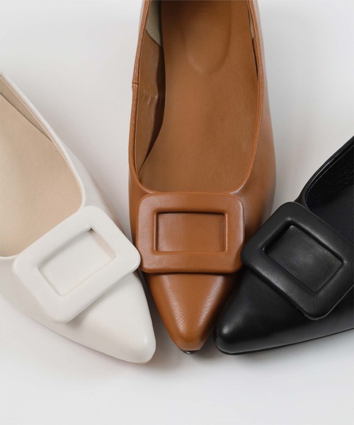 UR'S(ユアーズ)の「3cmヒールバックルデザインパンプス(パンプス・レディース・アイボリー/ブラック/キャメル・M/S/LL/L)」の17枚目の写真