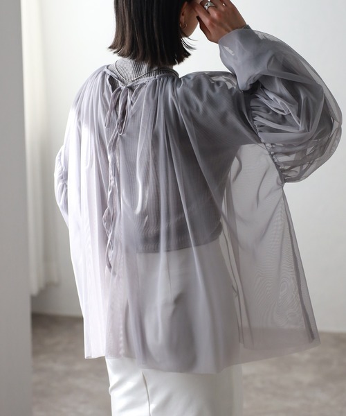 54g10 定価￥64.900ドゥロワー 24SS レイヤーノーカラーブラウス 231040.jpg