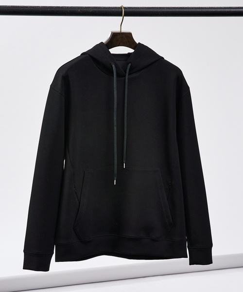 ABAHOUSE（アバハウス）の「【バックプリーツ】スムースジャージー フーディ（パーカー・メンズ・ブラック/ベージュ/パープル/アイボリー・44/46/48）」の3枚目の写真