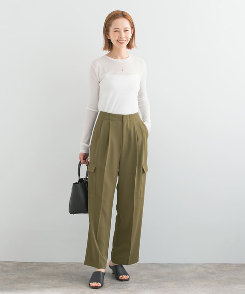 URBAN RESEARCH ROSSO WOMEN（アーバンリサーチ　ロッソ）の「センタープレスカーゴパンツ（その他パンツ・レディース・アイボリー/カーキ・FREE）」の15枚目の写真