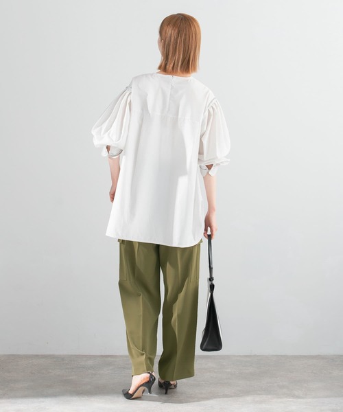 URBAN RESEARCH ROSSO WOMEN（アーバンリサーチ　ロッソ）の「センタープレスカーゴパンツ（その他パンツ・レディース・アイボリー/カーキ・FREE）」の7枚目の写真