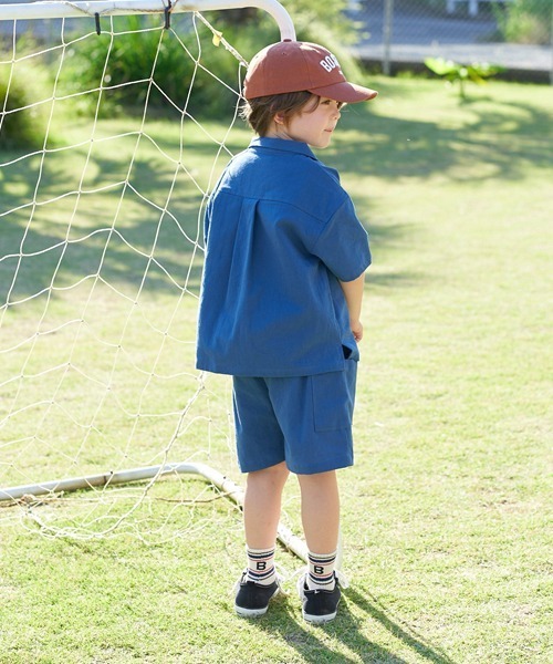 b・ROOM（ビールーム）の「【セットアップ】オープンカラーシャツ&イージーパンツ（シャツ/ブラウス・キッズ・レッド/カーキ/ブルーグリーン/ブラック/ベージュ・110cm/120cm/130cm/150cm/140cm/100cm）」の13枚目の写真