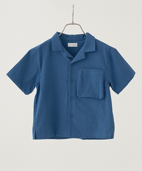 b・ROOM（ビールーム）の「【セットアップ】オープンカラーシャツ&イージーパンツ（シャツ/ブラウス・キッズ・レッド/カーキ/ブルーグリーン/ブラック/ベージュ・110cm/120cm/130cm/150cm/140cm/100cm）」の6枚目の写真