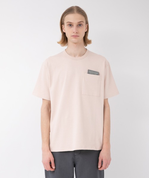 beautiful people(ビューティフルピープル)の「suvin compact jerseybig QOLtag T-shirt(Tシャツ/カットソー・レディース・オフホワイト/コーラル/ブラウン・X-LARGE/X-SMALL/MEDIUM)」の3枚目の写真