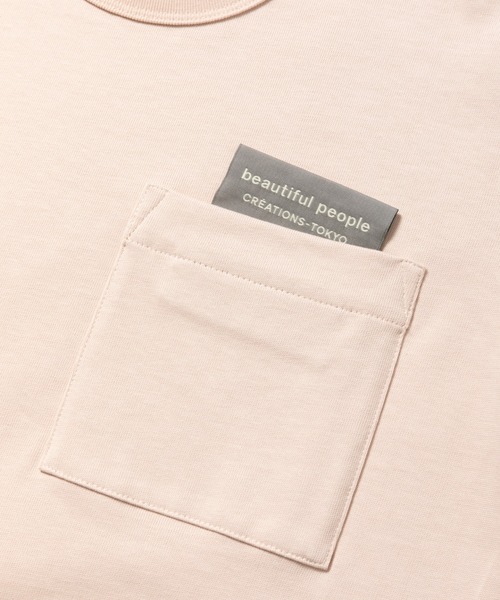 beautiful people(ビューティフルピープル)の「suvin compact jerseybig QOLtag T-shirt(Tシャツ/カットソー・レディース・オフホワイト/コーラル/ブラウン・X-LARGE/X-SMALL/MEDIUM)」の9枚目の写真