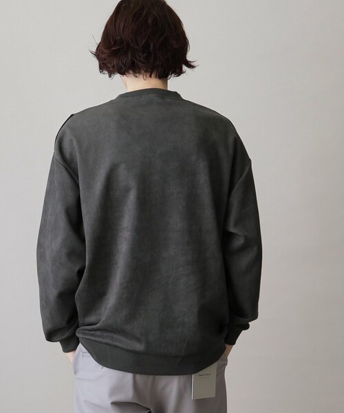 THE SHOP TK (ザ ショップ ティーケー )の「◆【ネックレスセットアイテム】フェイクスウェードパネルプルオーバー(Tシャツ/カットソー・メンズ・ライトブルー/アイボリー/スミクロ・02/03/04)」の12枚目の写真