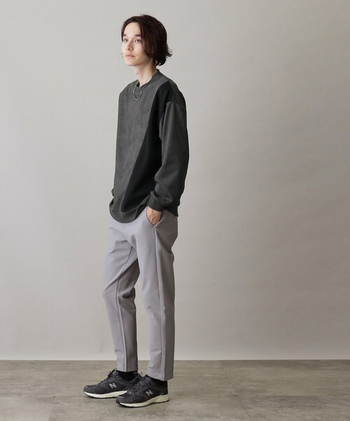 THE SHOP TK (ザ ショップ ティーケー )の「◆【ネックレスセットアイテム】フェイクスウェードパネルプルオーバー(Tシャツ/カットソー・メンズ・ライトブルー/アイボリー/スミクロ・02/03/04)」の19枚目の写真