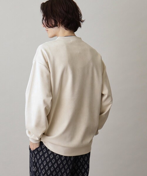 THE SHOP TK (ザ ショップ ティーケー )の「◆【ネックレスセットアイテム】フェイクスウェードパネルプルオーバー(Tシャツ/カットソー・メンズ・ライトブルー/アイボリー/スミクロ・02/03/04)」の13枚目の写真