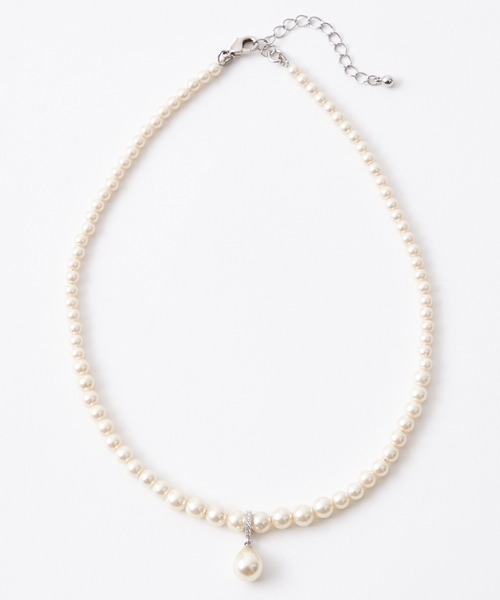 AIMER（エメ）の「キュービックジルコニア×パールネックレス（ネックレス・レディース・シルバー/ゴールド・FREE）」の3枚目の写真