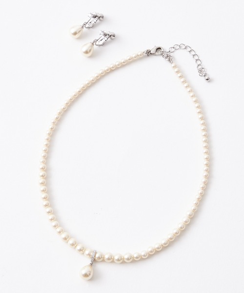 AIMER（エメ）の「キュービックジルコニア×パールネックレス（ネックレス・レディース・シルバー/ゴールド・FREE）」の5枚目の写真