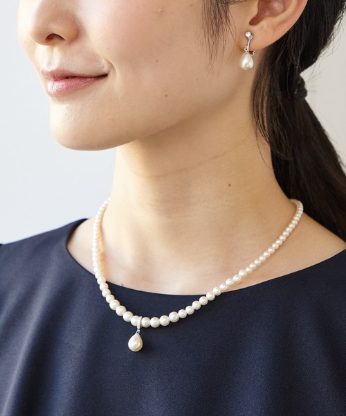AIMER（エメ）の「キュービックジルコニア×パールネックレス（ネックレス・レディース・シルバー/ゴールド・FREE）」の9枚目の写真