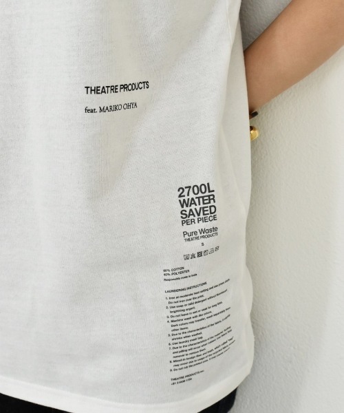 THEATRE PRODUCTS(シアタープロダクツ)の「限定展開【THEATRE PRODUCTS×Mariko Ohyaコラボ】Pink Rose Tシャツ(Tシャツ/カットソー・レディース・ホワイト/アイボリー・FREE)」の3枚目の写真