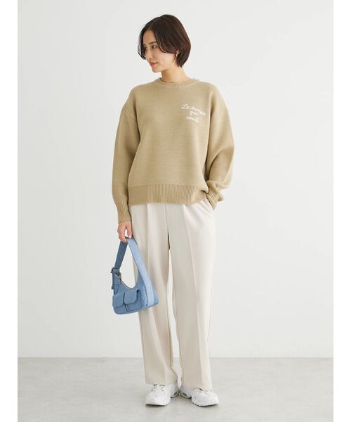 Petit fleur（プチフルール）の「・Petit　Fleur　タックテーパードパンツ（その他パンツ・レディース・ブラック/グレイッシュベージュ/アイボリー/ブルー・FREE）」の19枚目の写真