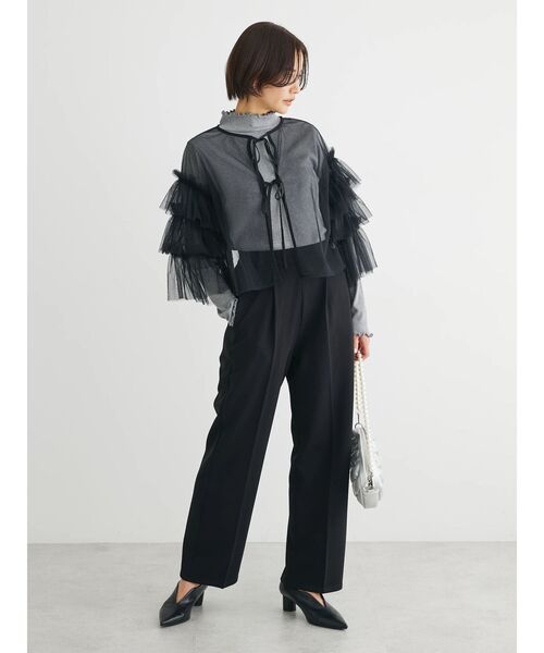 Petit fleur（プチフルール）の「・Petit　Fleur　タックテーパードパンツ（その他パンツ・レディース・ブラック/グレイッシュベージュ/アイボリー/ブルー・FREE）」の21枚目の写真