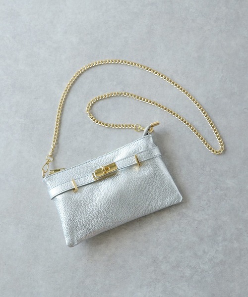 AULENTTI（オウレンティ）の「オウレンティ/キーベルトポシェット（クラッチバッグ・レディース・ゴールド/シルバー・FREE）」の8枚目の写真