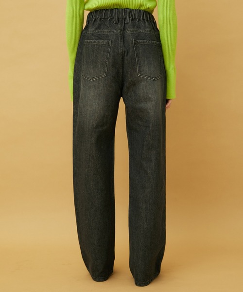 VIS(ビス)の「ラインストーンストレートスリットデニム(デニムパンツ・レディース・ブルー系その他6/ブルー系その他4/サックスブルー・M/S)」の7枚目の写真